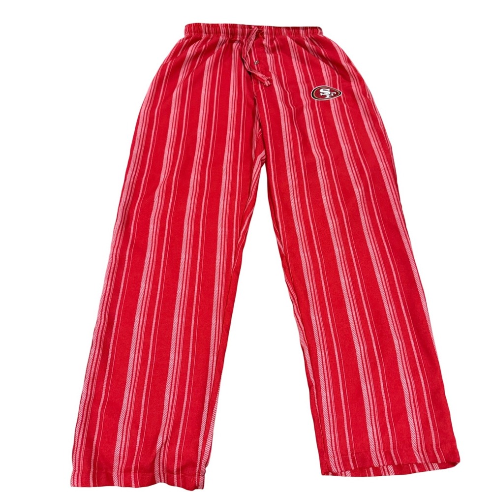 NFL Team Apparel San Francisco 49ers Red Striped Lounge Sleep Pants Mens Small